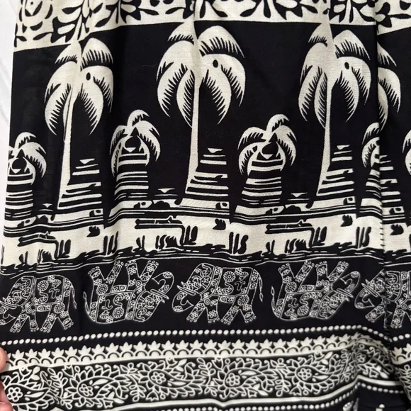 Boho Jumpsuit Black White Festival Beach Brunch - Picture 10 of 10